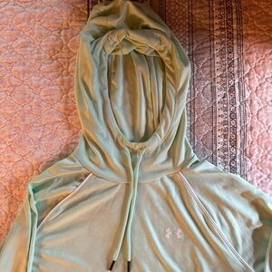 Under Armour Loose fit Moisture Wicking Hooded Shirt Mint Green Size Med